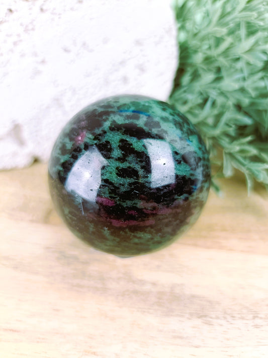 Ruby Zoisite Sphere #164 – Passion, Growth and Heart Awakening