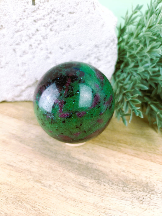 Ruby Zoisite Sphere #166 – Passion, Growth and Heart Awakening