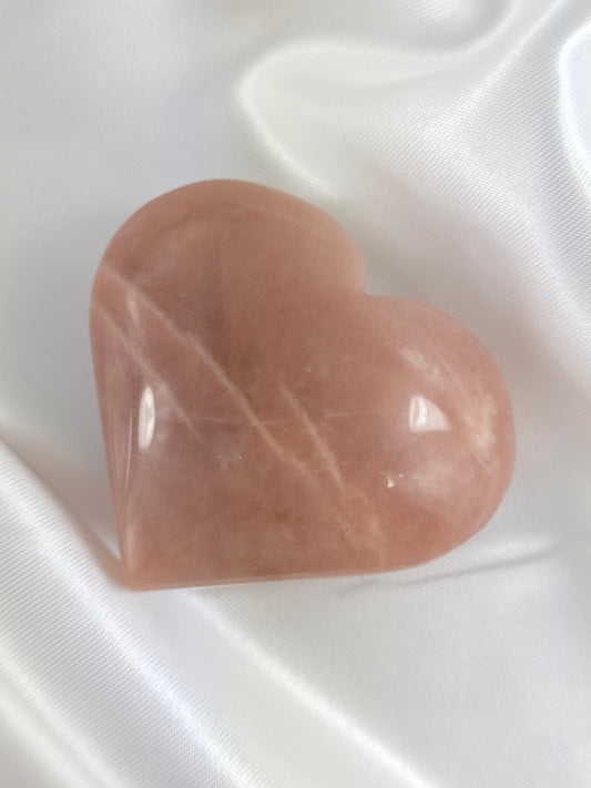 Peach Moonstone Heart #P4 – Emotional Balance and Inner Strength