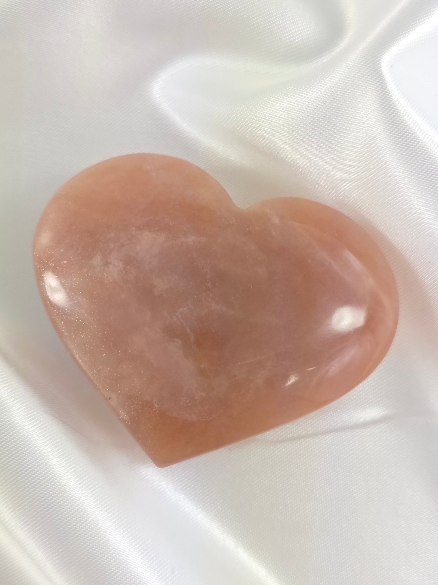 Peach Moonstone Heart #P9 – Emotional Balance and Inner Strength