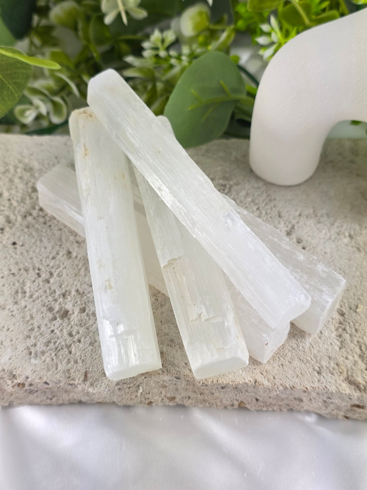 10cm Selenite Rods – Energy Clearing and Light Protection