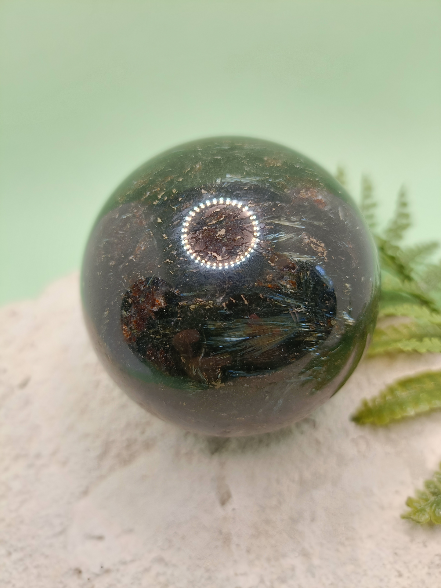 Arfvedsonite Sphere #56 – Intuition, Grounding and Spiritual Insight