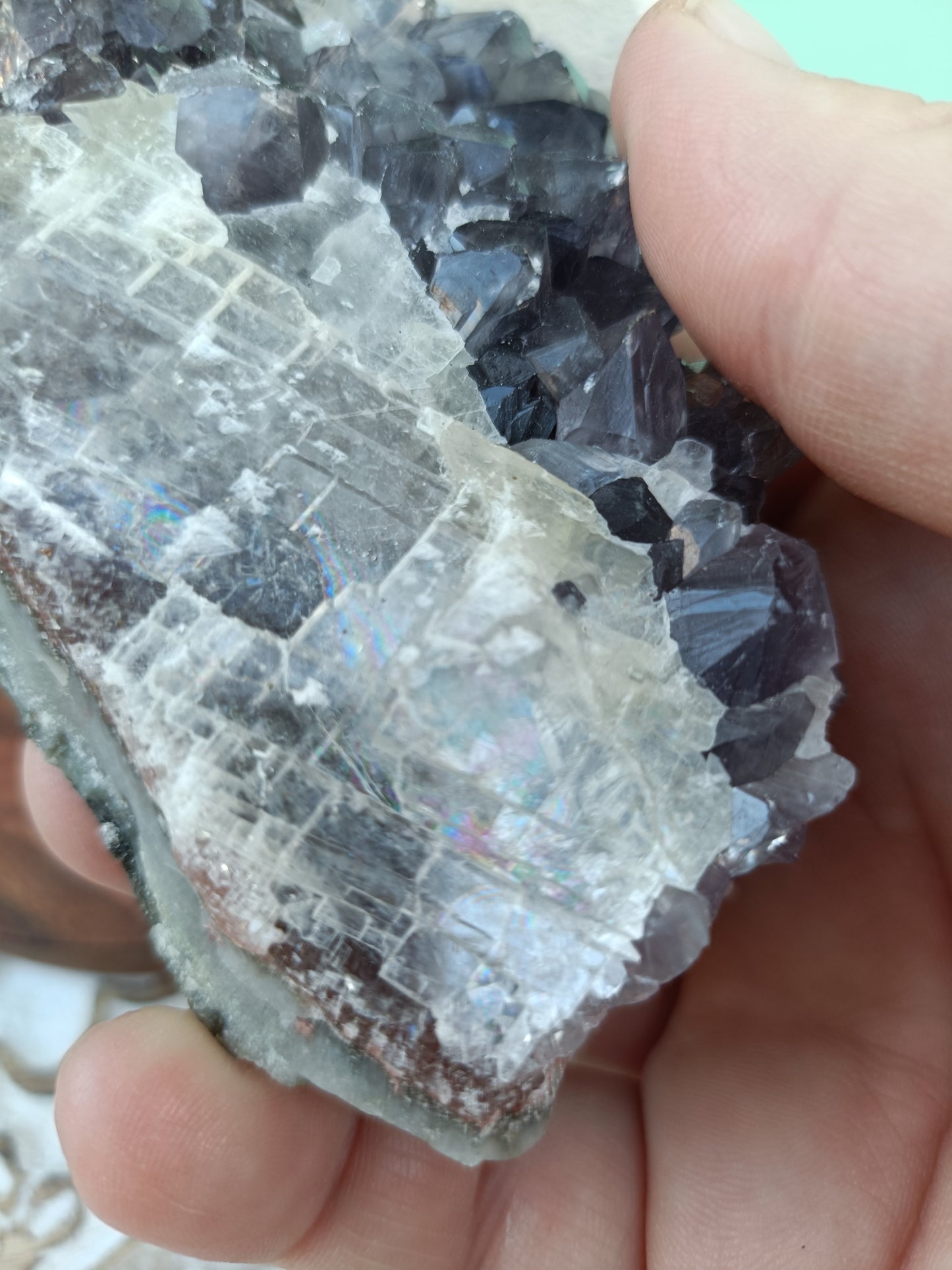 Amethyst Cluster with Calcite Inclusion #29 – Calm, Clarity and Spiritual Protection