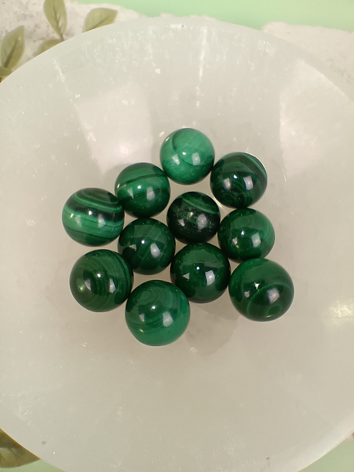 Mini Malachite Spheres – Transformation, Protection and Emotional Strength