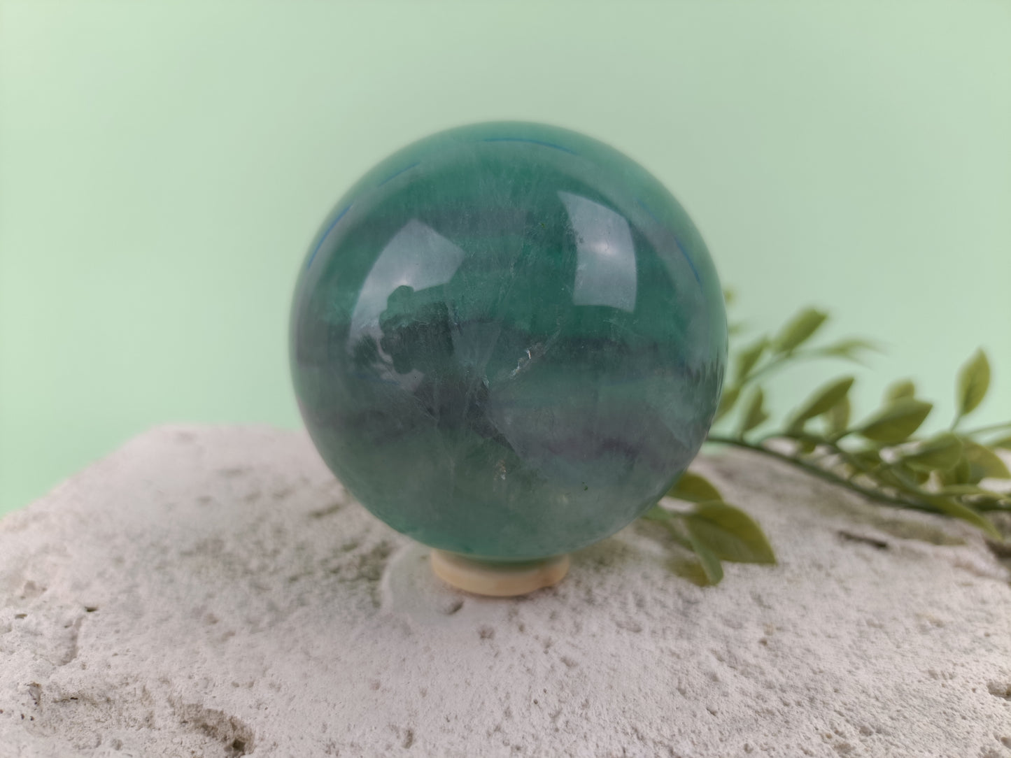 Rainbow Fluorite Sphere #144 – Focus, Balance and Spiritual Harmony