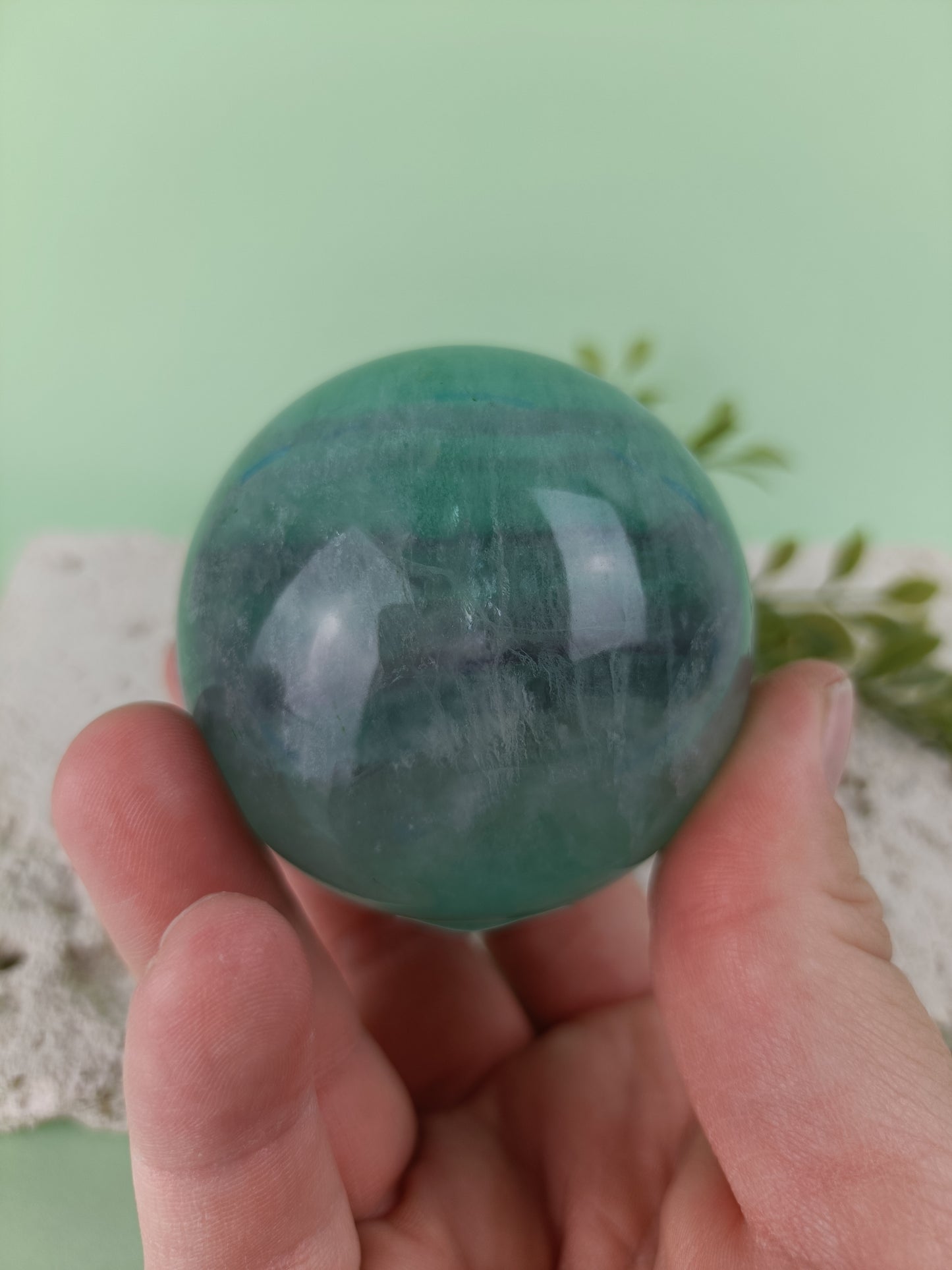 Rainbow Fluorite Sphere #144 – Focus, Balance and Spiritual Harmony