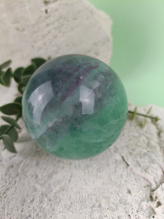 Rainbow Fluorite Sphere #142 – Focus, Balance and Spiritual Harmony