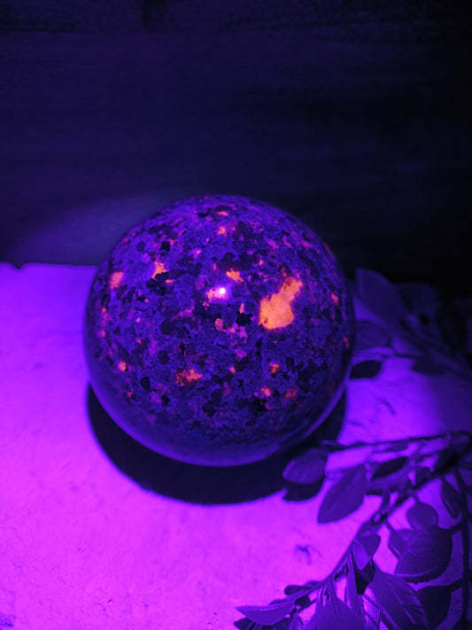 Yooperlite Sphere #169 – Truth, Transformation and Fire Within