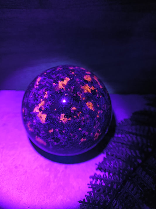 Yooperlite Sphere #168 – Truth, Transformation and Fire Within