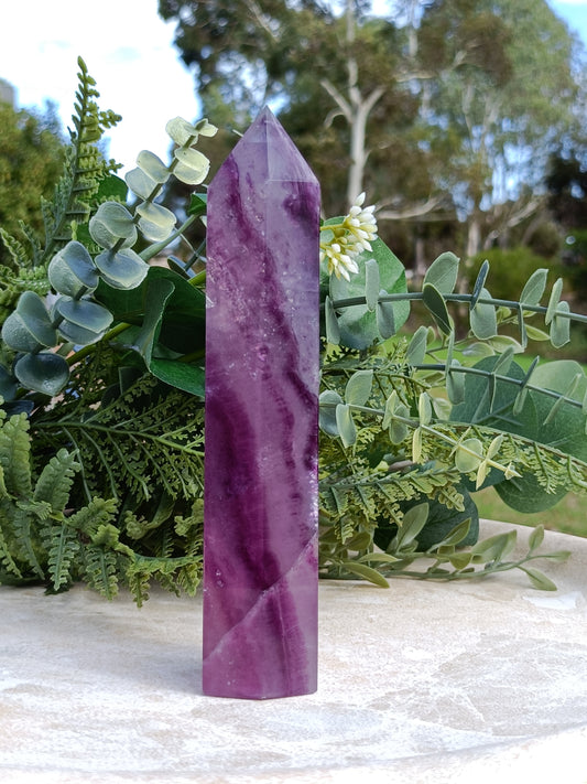 Purple Fluorite Tower #254 – Intuition, Focus and Spiritual Growth