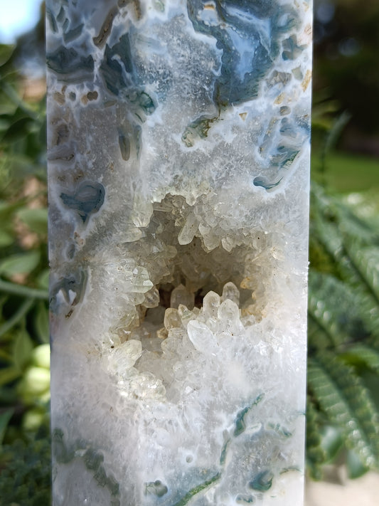 Moss Agate Tower #218 – Growth, Renewal and Connection to Earth