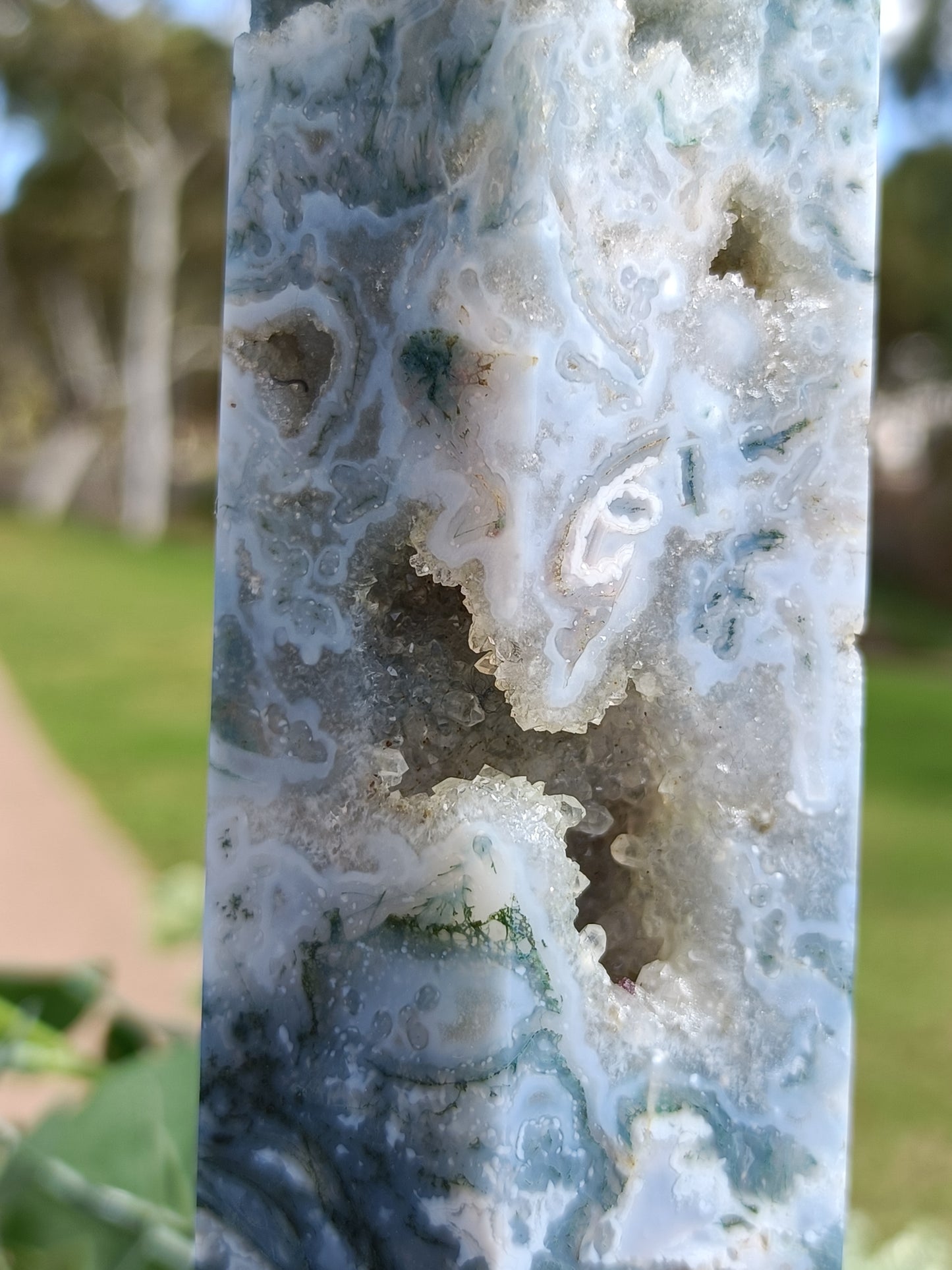 Moss Agate Tower #218 – Growth, Renewal and Connection to Earth