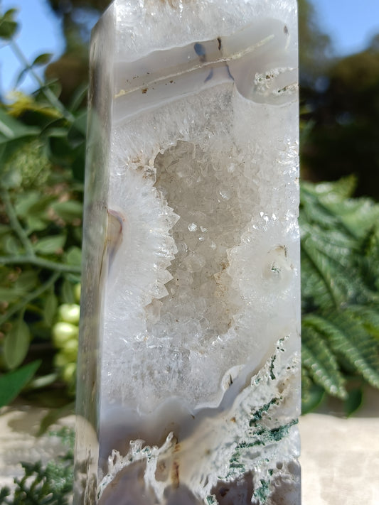 Moss Agate Tower #217 – Growth, Renewal and Connection to Earth