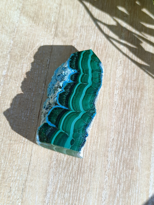 Malachite and Chrysocolla Point #289 – Empowerment, Healing and Divine Feminine Energy