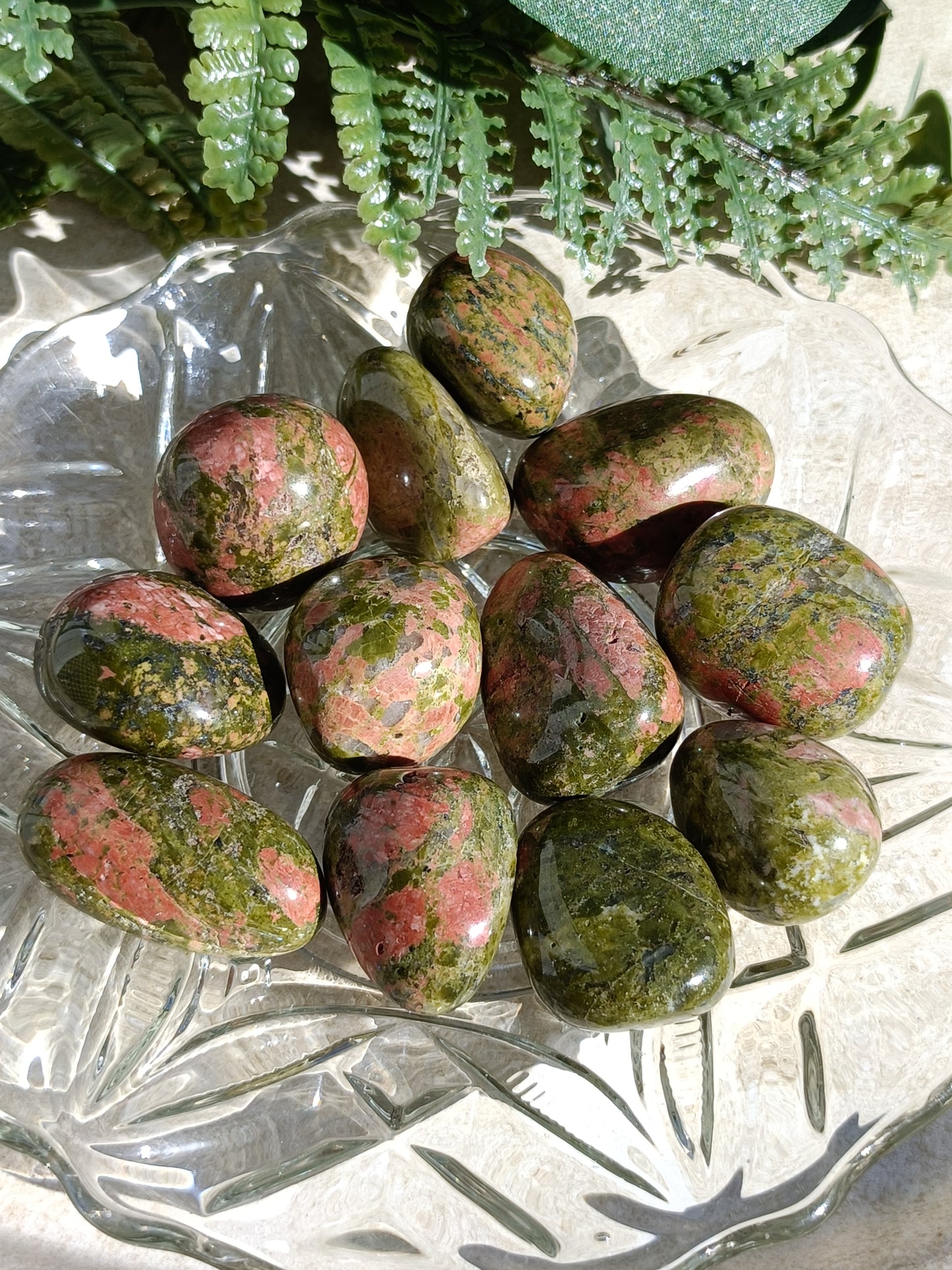 Unakite Tumbles – Emotional Healing, Patience and Gentle Release