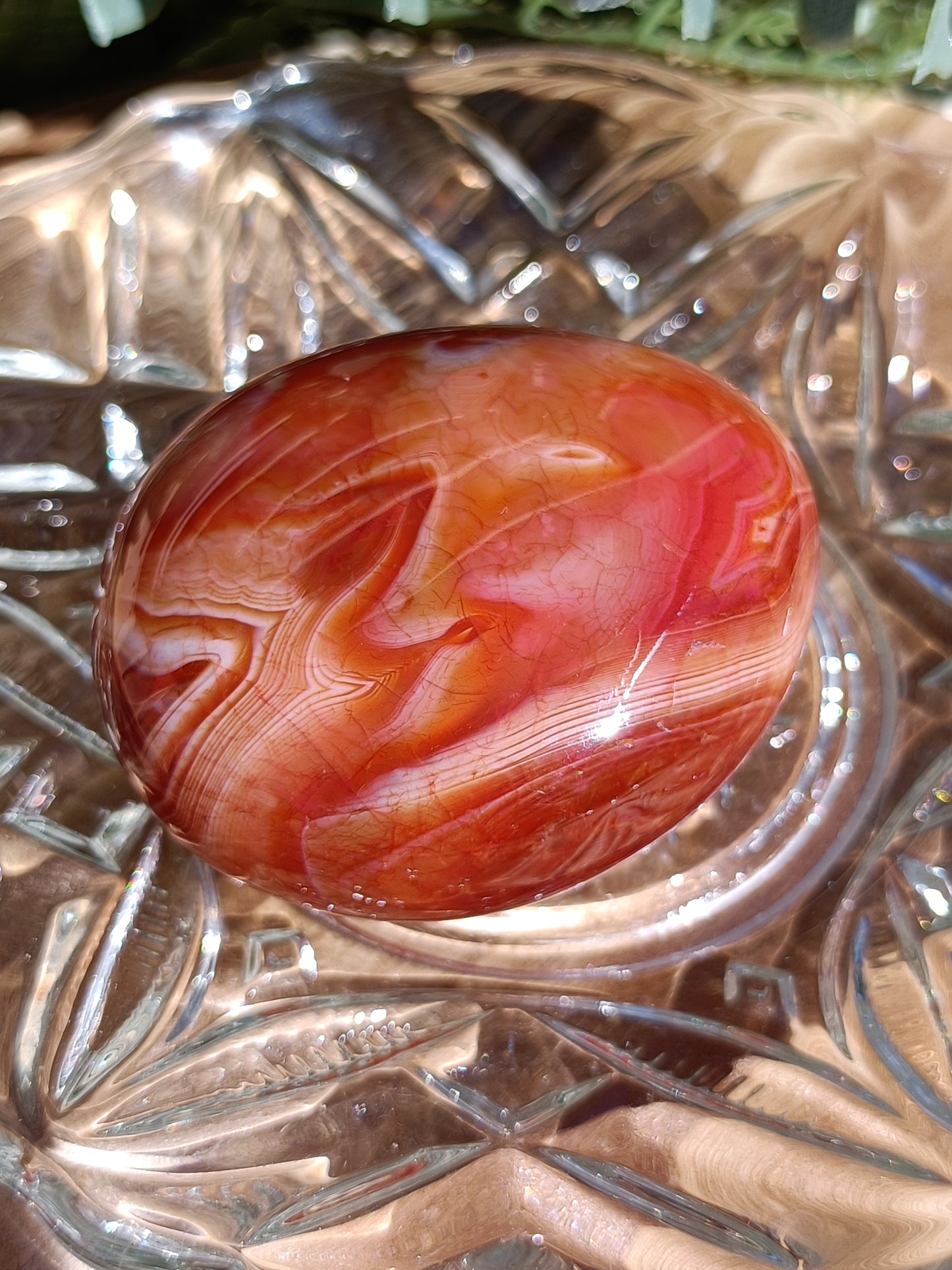 Carnelian Palm Stone #229 – Confidence, Creativity and Life Force