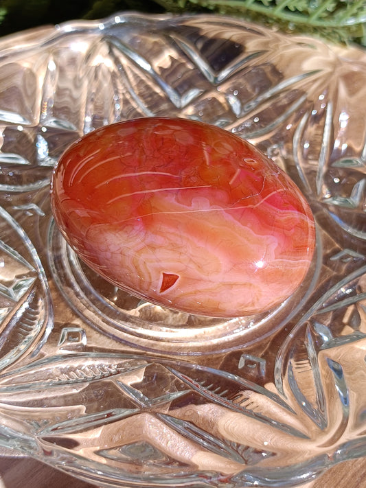 Carnelian Palm Stone #228 – Confidence, Creativity and Life Force