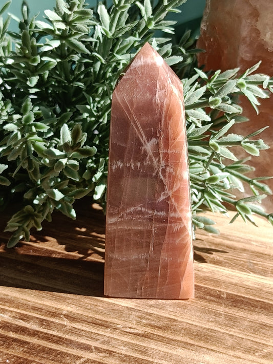 Peach Moonstone with Sunstone Flash #H9 – Radiance, Intuition and Inner Joy