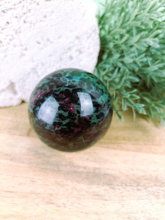 Ruby Zoisite Sphere #164 – Passion, Growth and Heart Awakening