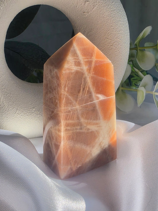 Sunstone Tower #J2 – Confidence Crystal for Joy, Motivation & Personal Power | Solar Plexus Chakra Stone