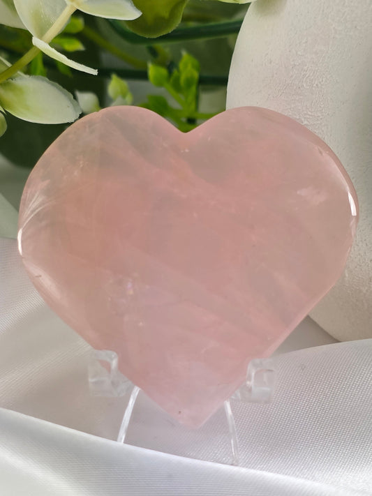 Rose Quartz Heart #O1 - Crystal of Unconditional Love & Healing | Heart Chakra Stone for Self-Love & Emotional Balance