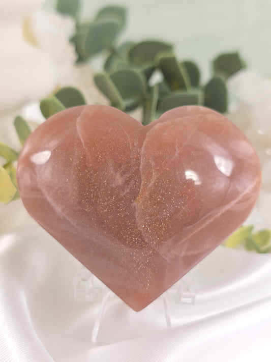 Sunstone Heart #P7 – Crystal for Confidence, Joy & Personal Power | Solar Plexus Chakra Stone for Positivity & Self-Worth