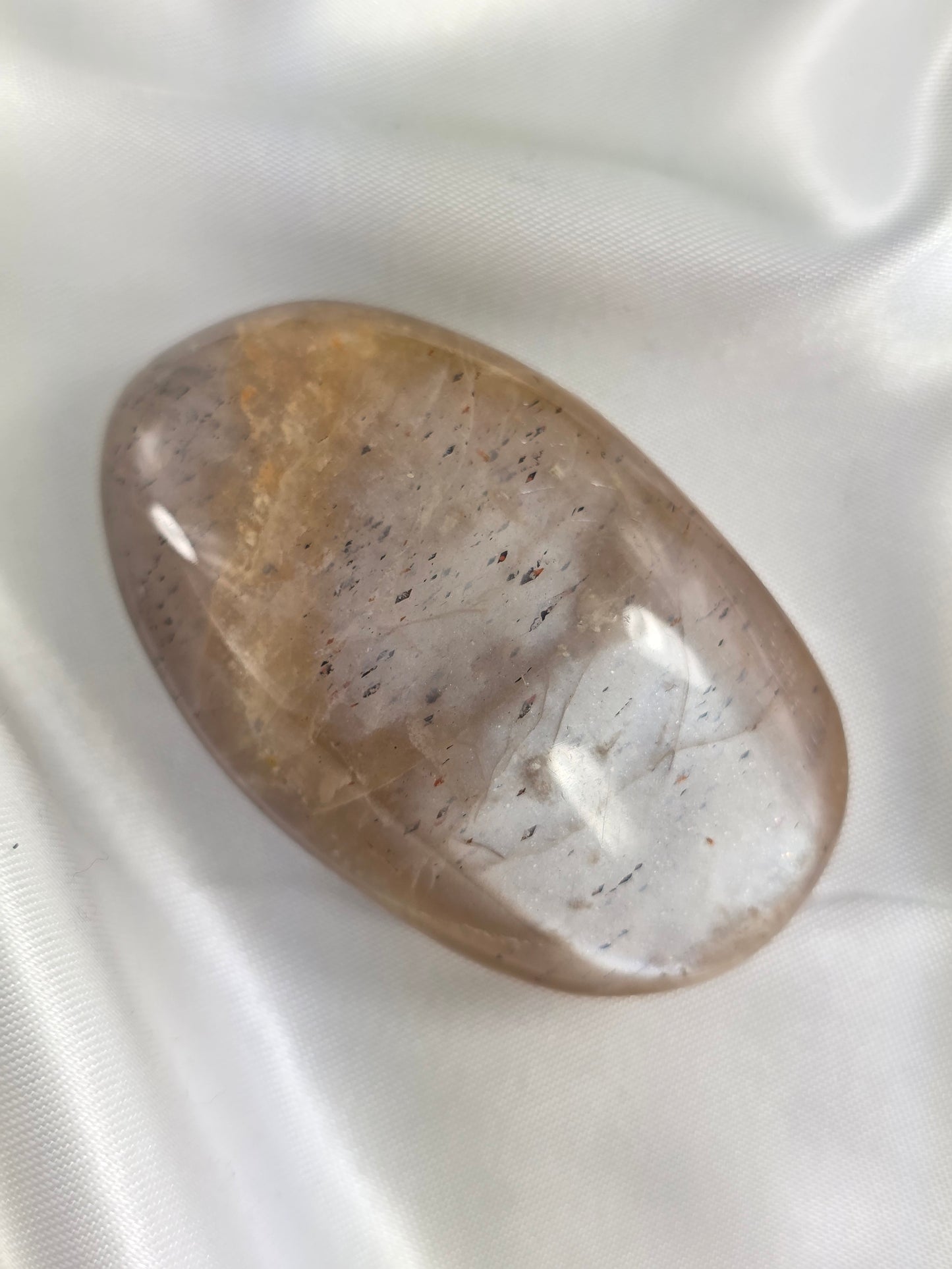 Sunstone Palm Stone #R4 – Crystal for Confidence, Joy & Personal Power | Solar Plexus Chakra Stone for Positivity & Self-Worth