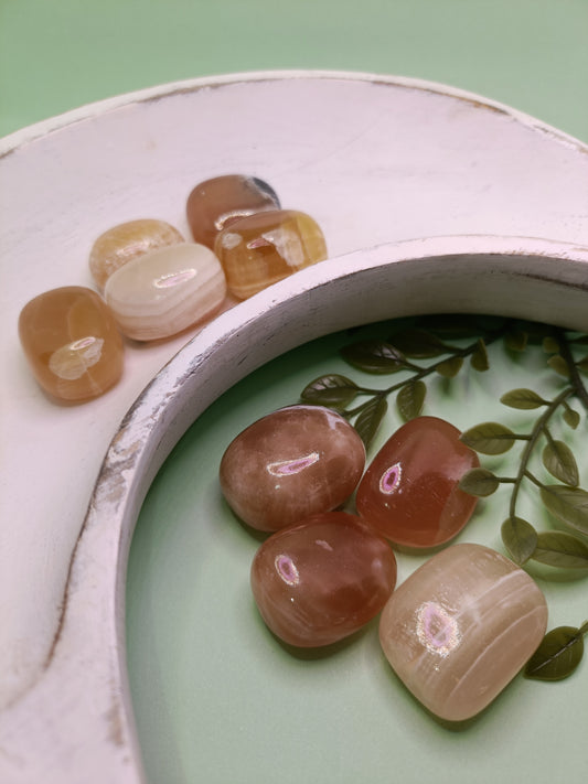 Honey Calcite Tumbles