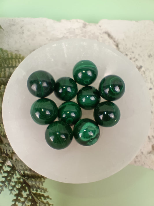 Mini Malachite Spheres
