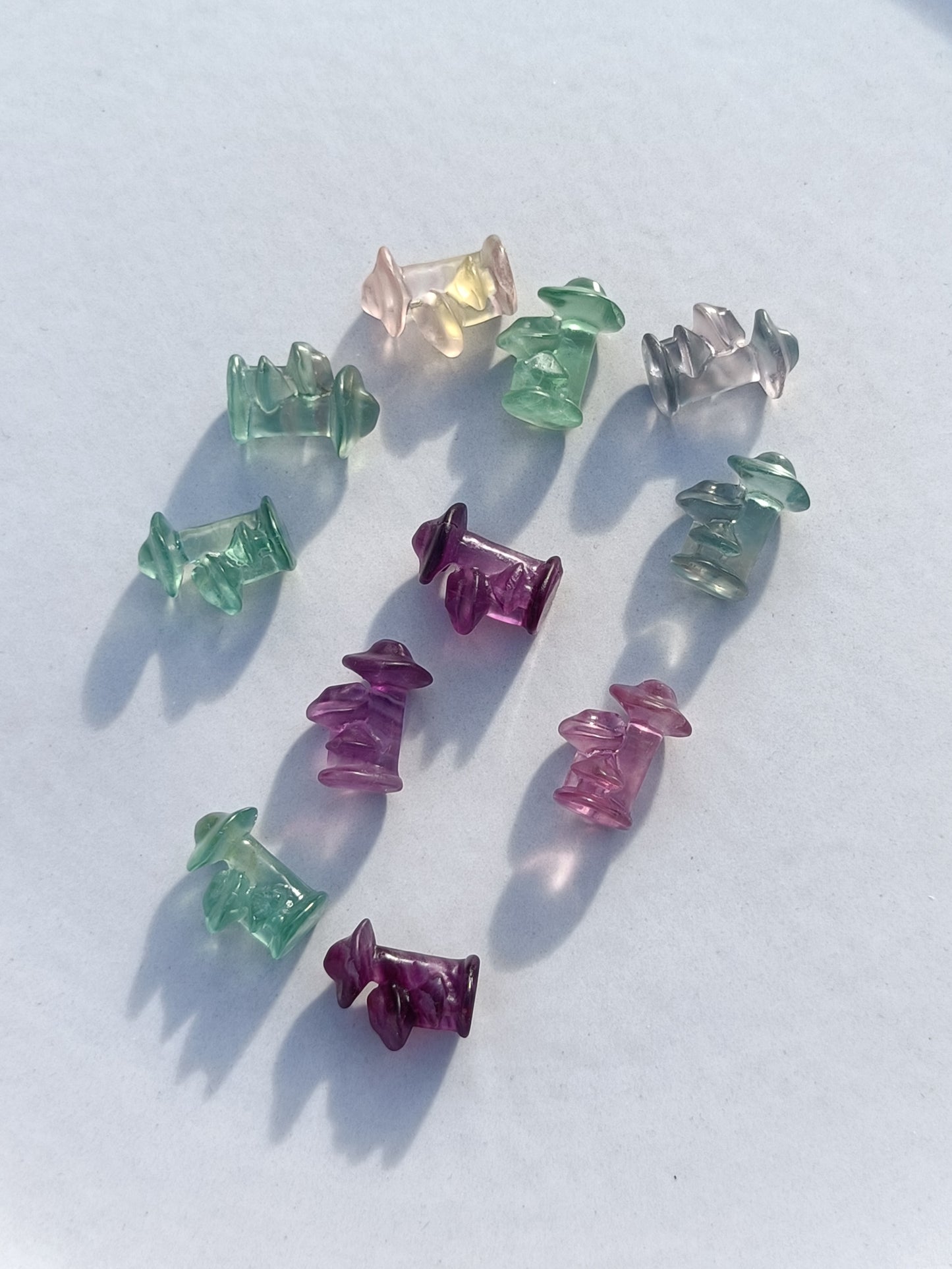 Rainbow Fluorite Mini Mushroom – Calm, Clarity and Soul Connection