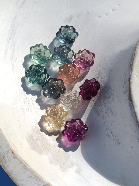 Rainbow Fluorite Mini Flower – Calm, Clarity and Soul Connection
