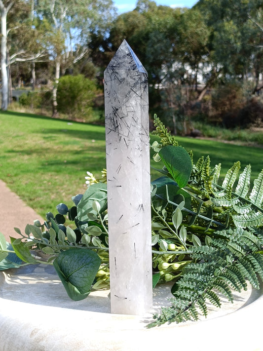 Tourmalinated Quartz Tower #250