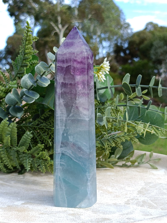 Rainbow Fluorite Tower #255 – Clarity, Balance and Spiritual Harmony