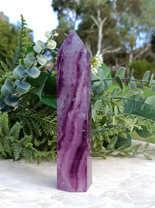 Purple Fluorite Tower #254 – Intuition, Focus and Spiritual Growth