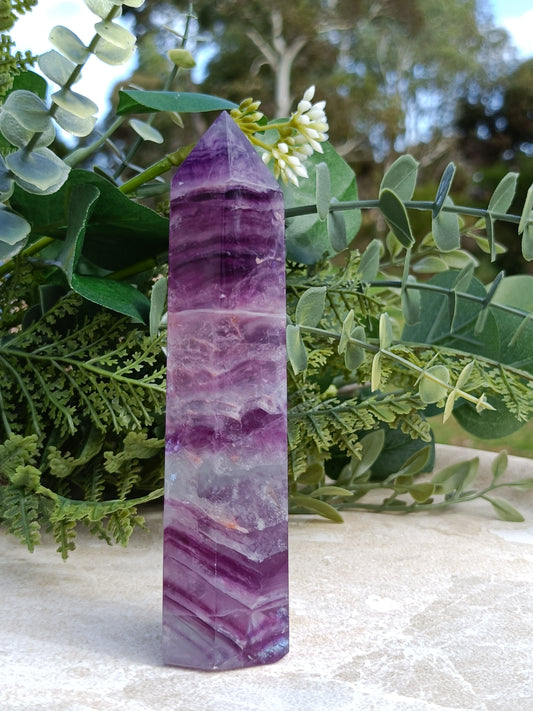 Purple Fluorite Tower #252 – Intuition, Focus and Spiritual Growth