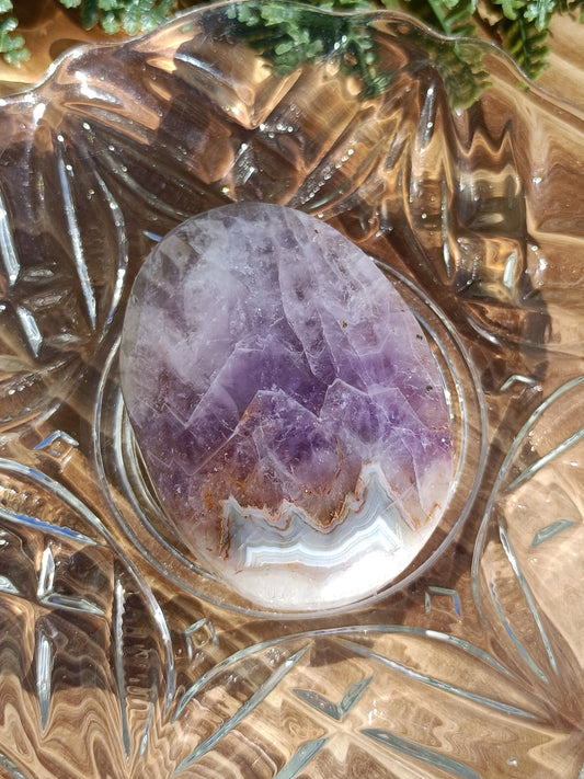 Amethyst Agate Palm Stone #238