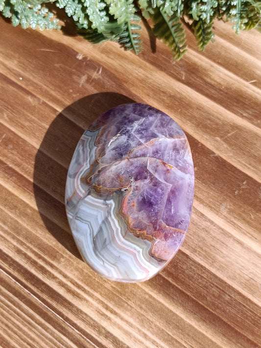 Amethyst Agate Palm Stone #242