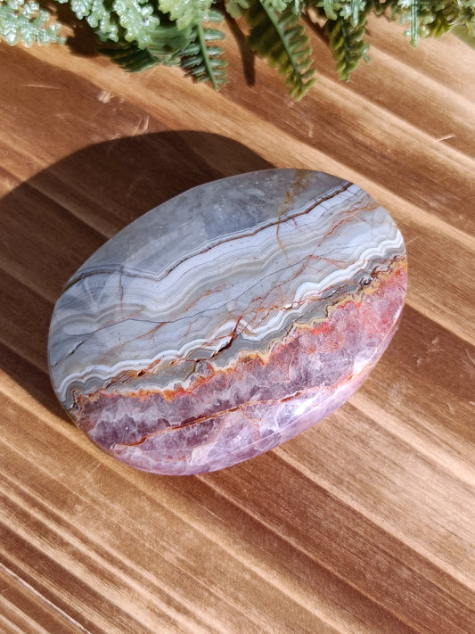 Amethyst Agate Palm Stone #234