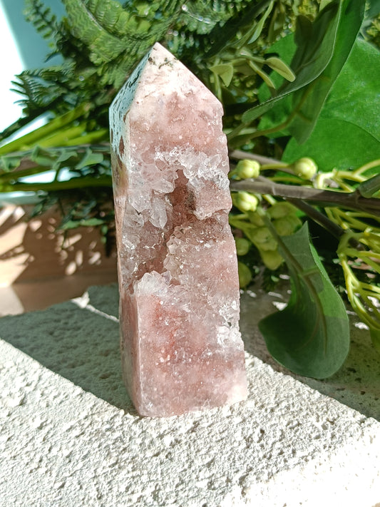 Pink Amethyst Tower #S – Crystal for Emotional Healing, Self-Love & Inner Peace | Heart & Third Eye Chakra Stone for Calming Energy & Spiritual Growth