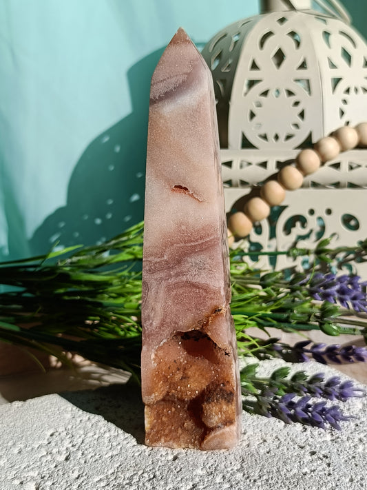 Pink Amethyst Tower #D – Crystal for Emotional Healing, Self-Love & Inner Peace | Heart & Third Eye Chakra Stone for Calming Energy & Spiritual Growth