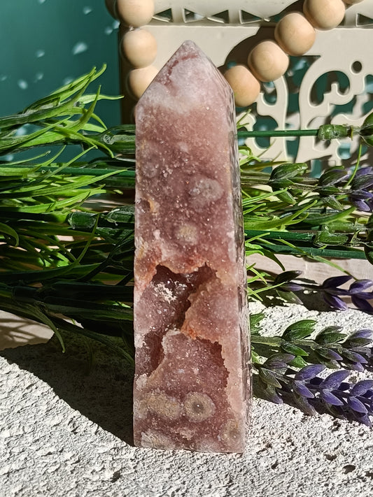 Pink Amethyst Tower #J – Crystal for Emotional Healing, Self-Love & Inner Peace | Heart & Third Eye Chakra Stone for Calming Energy & Spiritual Growth