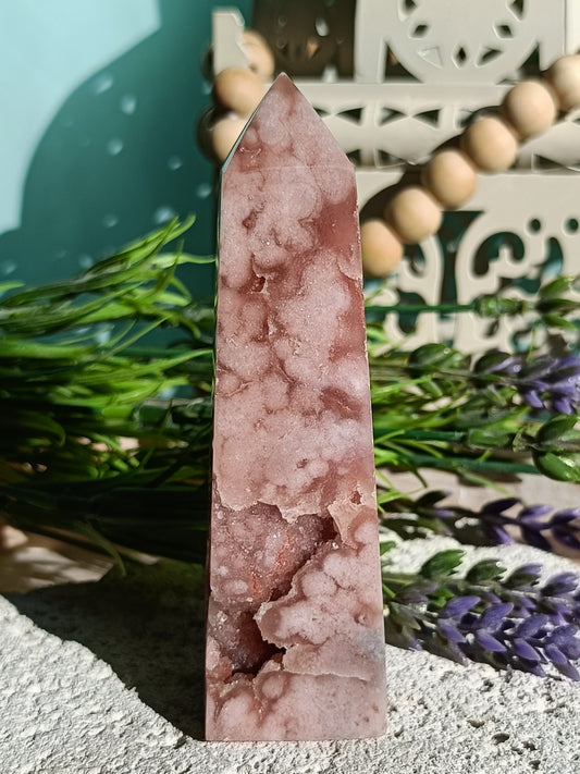 Pink Amethyst Tower #I – Crystal for Emotional Healing, Self-Love & Inner Peace | Heart & Third Eye Chakra Stone for Calming Energy & Spiritual Growth