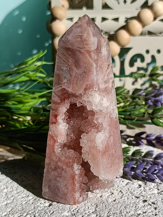 Pink Amethyst Tower #K – Crystal for Emotional Healing, Self-Love & Inner Peace | Heart & Third Eye Chakra Stone for Calming Energy & Spiritual Growth