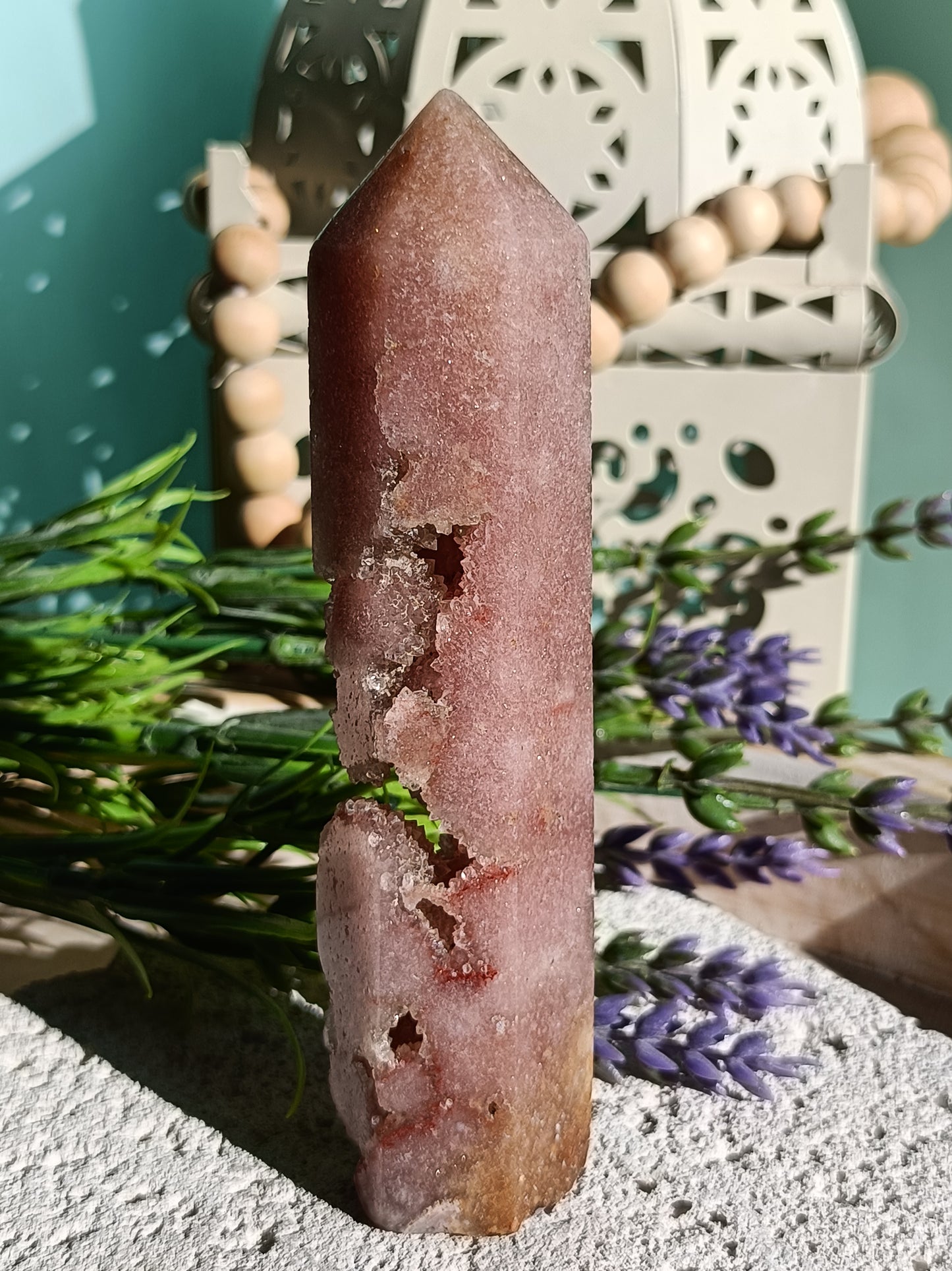 Pink Amethyst Tower #F – Crystal for Emotional Healing, Self-Love & Inner Peace | Heart & Third Eye Chakra Stone for Calming Energy & Spiritual Growth