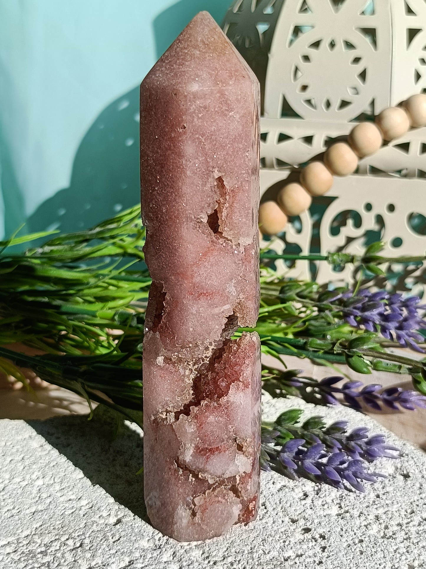 Pink Amethyst Tower #F – Crystal for Emotional Healing, Self-Love & Inner Peace | Heart & Third Eye Chakra Stone for Calming Energy & Spiritual Growth