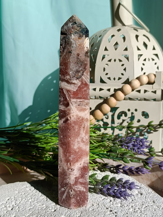 Pink Amethyst Tower #A – Crystal for Emotional Healing, Self-Love & Inner Peace | Heart & Third Eye Chakra Stone for Calming Energy & Spiritual Growth