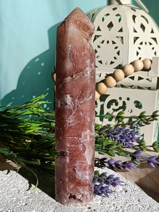 Pink Amethyst Tower #C – Crystal for Emotional Healing, Self-Love & Inner Peace | Heart & Third Eye Chakra Stone for Calming Energy & Spiritual Growth