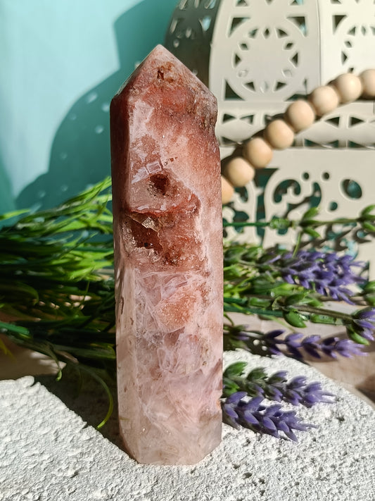 Pink Amethyst Tower #G – Crystal for Emotional Healing, Self-Love & Inner Peace | Heart & Third Eye Chakra Stone for Calming Energy & Spiritual Growth