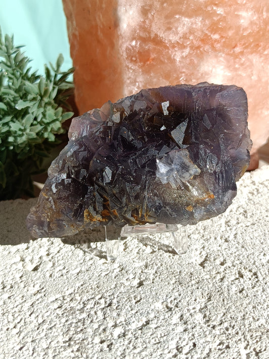 Raw Blue Fluorite #OO – Crystal for Communication, Clarity & Spiritual Insight | Throat & Third Eye Chakra Stone for Mental Focus & Calm