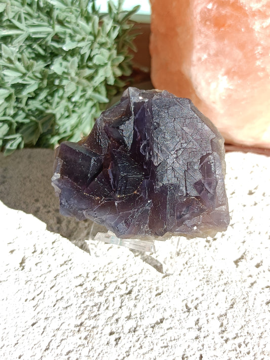 Raw Blue Fluorite #UU – Crystal for Communication, Clarity & Spiritual Insight | Throat & Third Eye Chakra Stone for Mental Focus & Calm